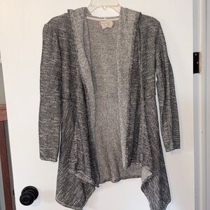 Max Studio Gray Hooded Cardigan